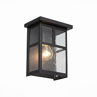 SL079.401.01 Светильник уличный настенный ST-Luce Темный кофе/Прозрачное кракелированное стекло E27 