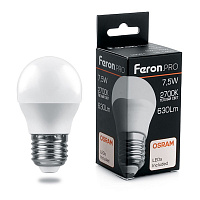 Лампа светодиодная Feron.PRO LB-1407 Шарик E27 7.5W 2700K 38074