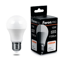 Лампа светодиодная Feron.PRO LB-1013 Шар E27 13W 4000K 38033