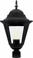 Светильник садово-парковый Feron 4203/PL4203 четырехгранный на столб 100W E27 230V, черный 11028