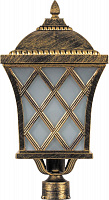 Светильник садово-парковый Feron PL4065 четырехгранный на столб 100W E27 230V, черное золото 11443