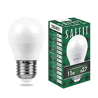 Лампа светодиодная SAFFIT SBG4511 Шарик E27 11W 6400K 55141