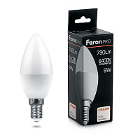 Лампа светодиодная Feron.PRO LB-1309 Свеча E14 9W 6400K 38061