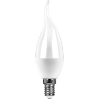 Лампа светодиодная Feron LB-97 Свеча на ветру E14 7W 6400K 38135