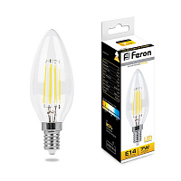 Лампа светодиодная Feron LB-66 Свеча E14 7W 2700K 25726