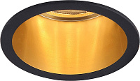 Светильник встраиваемый Feron DL6003 потолочный MR16 G5.3 черный, золото 29731